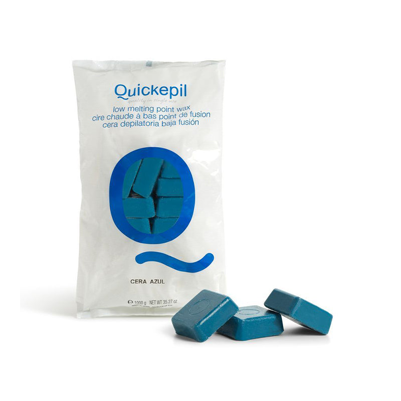 Quickepil σκληρό κερί αποτρίχωσης χωρίς ταινία 1 kg μπλε