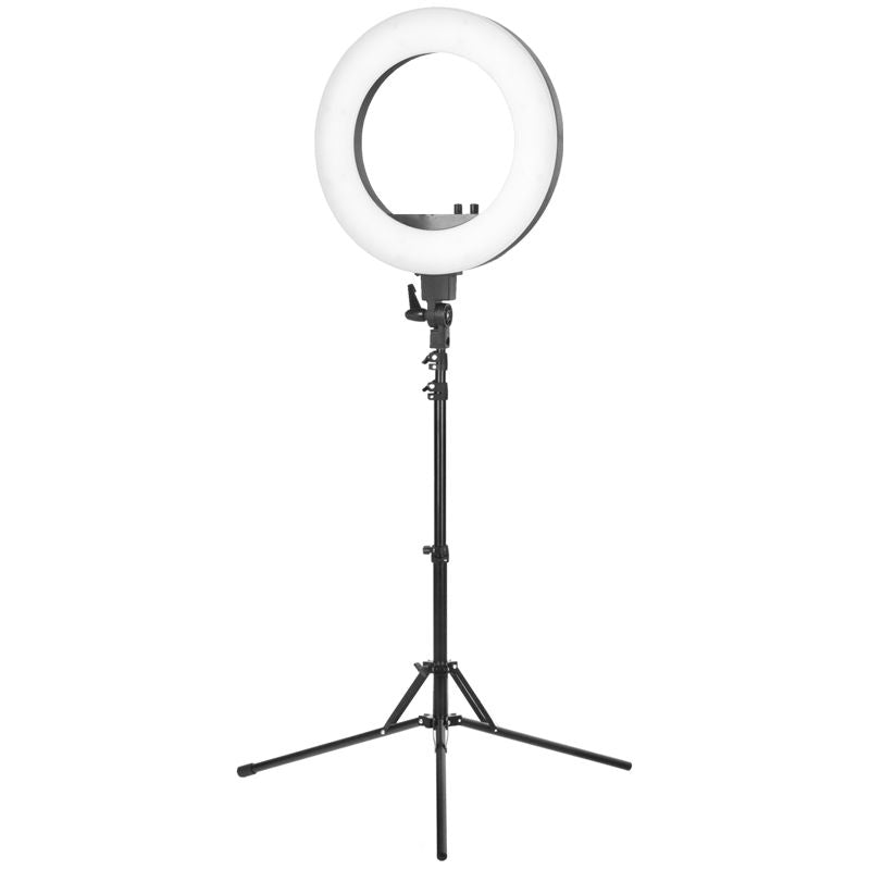 Φωτιστικό δαχτυλίδι 18" 48w led μαύρο + τρίποδο