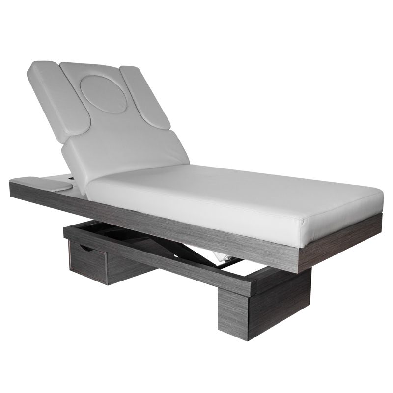Κρεβάτι spa καλλυντικών azzurro wood 815b θερμαινόμενο ανοιχτό γκρι