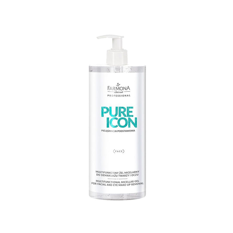 Farmona pure icon πολυλειτουργικό μικκυλιακό τζελ για αφαίρεση μακιγιάζ προσώπου και ματιών 500ml