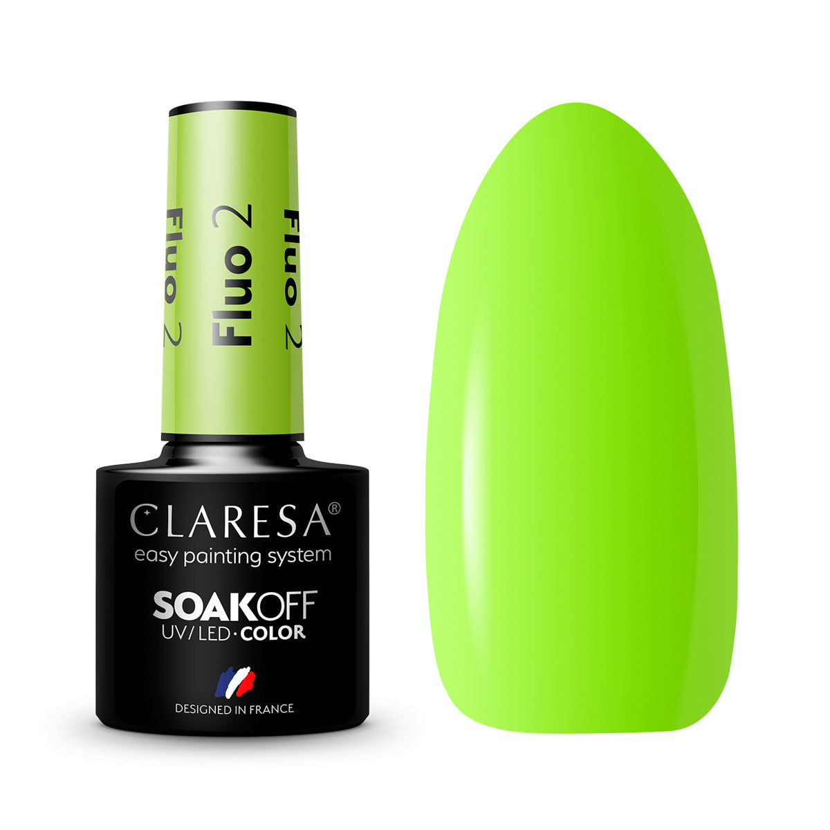 CLARESA Υβριδικό βερνίκι νυχιών FLUO 2 -5g