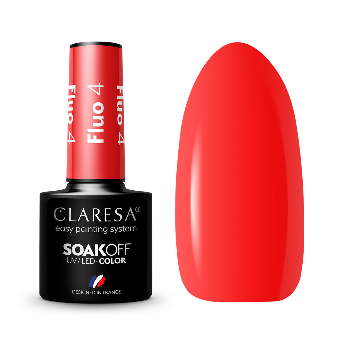 CLARESA Υβριδικό βερνίκι νυχιών FLUO 4 -5g