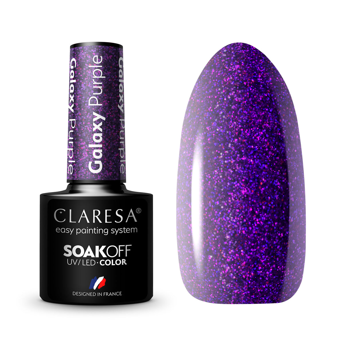 CLARESA Υβριδικό βερνίκι Galaxy Purple 5g