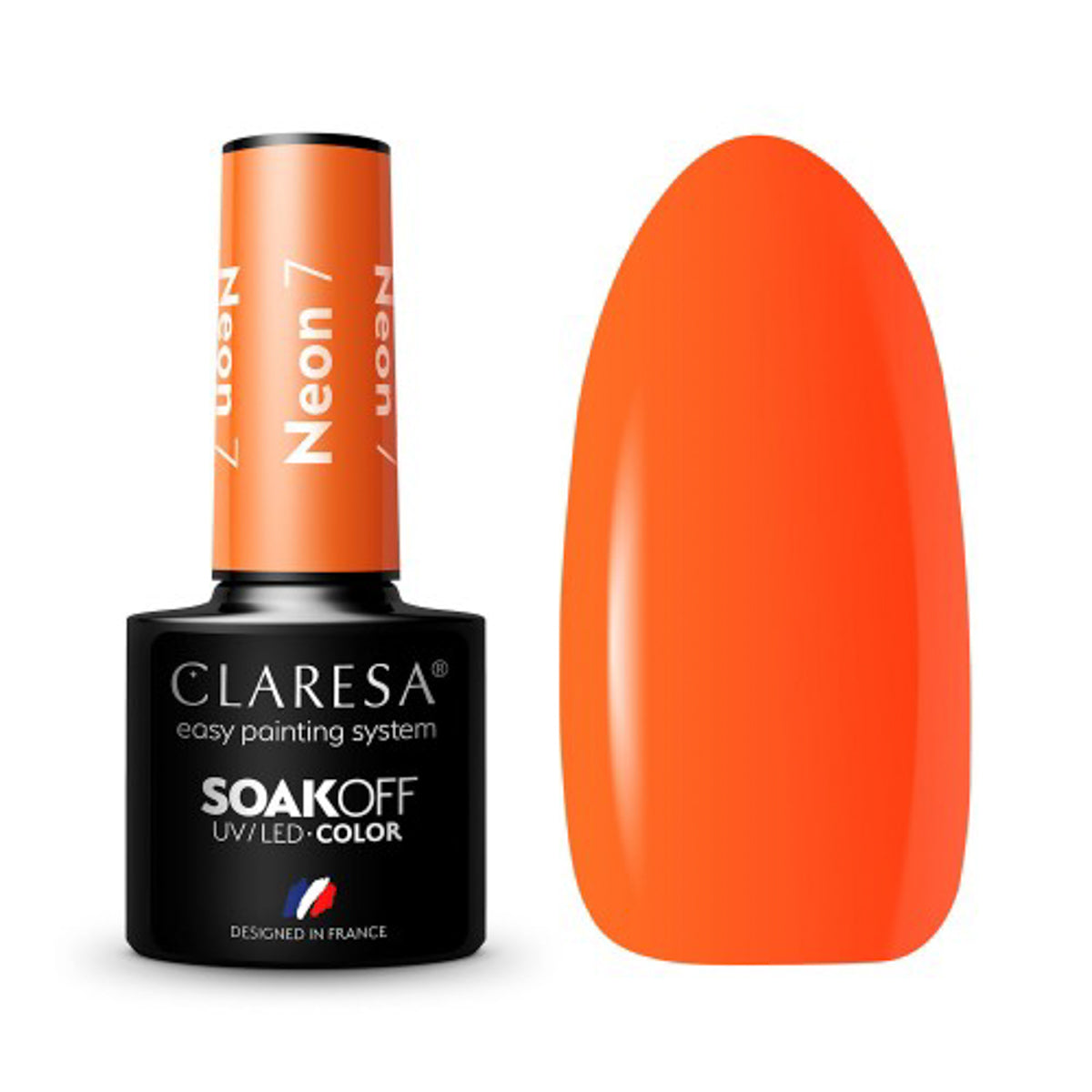 CLARESA Υβριδικό βερνίκι νυχιών NEON 7 -5g
