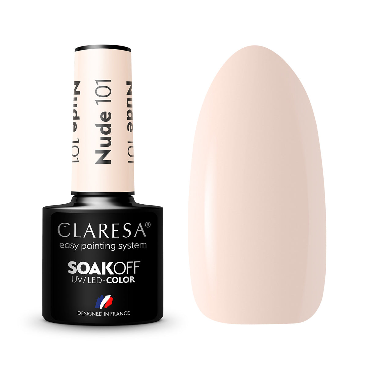 CLARESA Υβριδικό βερνίκι νυχιών NUDE 101 -5g