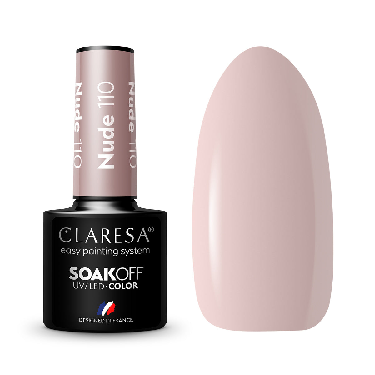 CLARESA Υβριδικό βερνίκι νυχιών NUDE 110 -5g