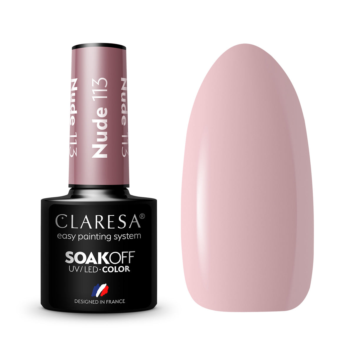 CLARESA Υβριδικό βερνίκι νυχιών NUDE 113 -5g