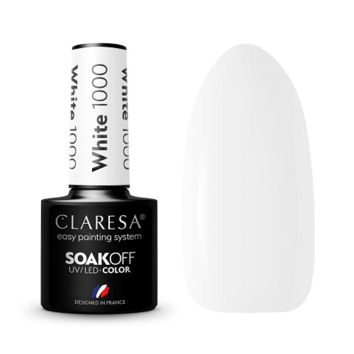 Βερνίκι νυχιών υβριδικό CLARESA ΛΕΥΚΟ 1000 -5g