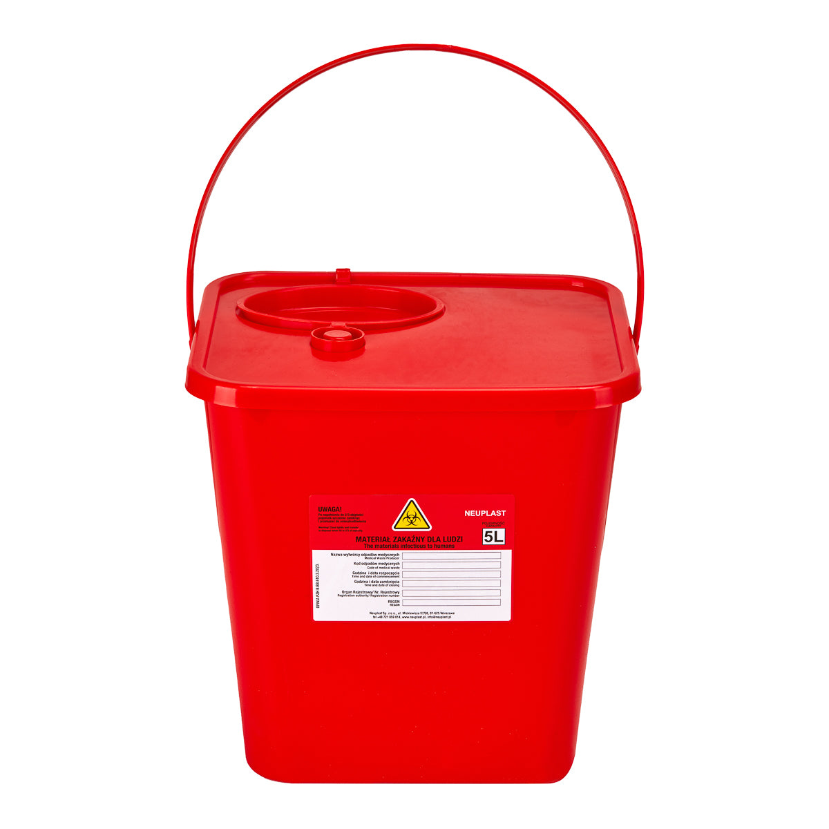 ΔΟΧΕΙΟ ΙΑΤΡΙΚΩΝ ΑΠΟΒΛΗΤΩΝ 5 L ΚΟΚΚΙΝΟ