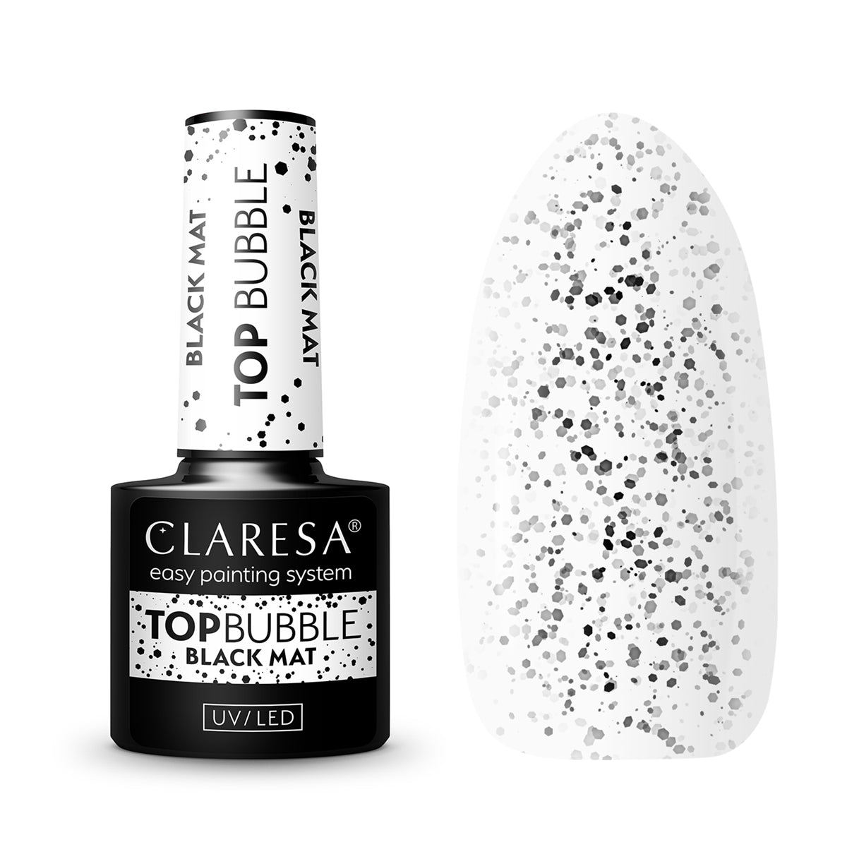 Claresa Top Bubble μαύρο ματ χωρίς σκούπισμα -5g