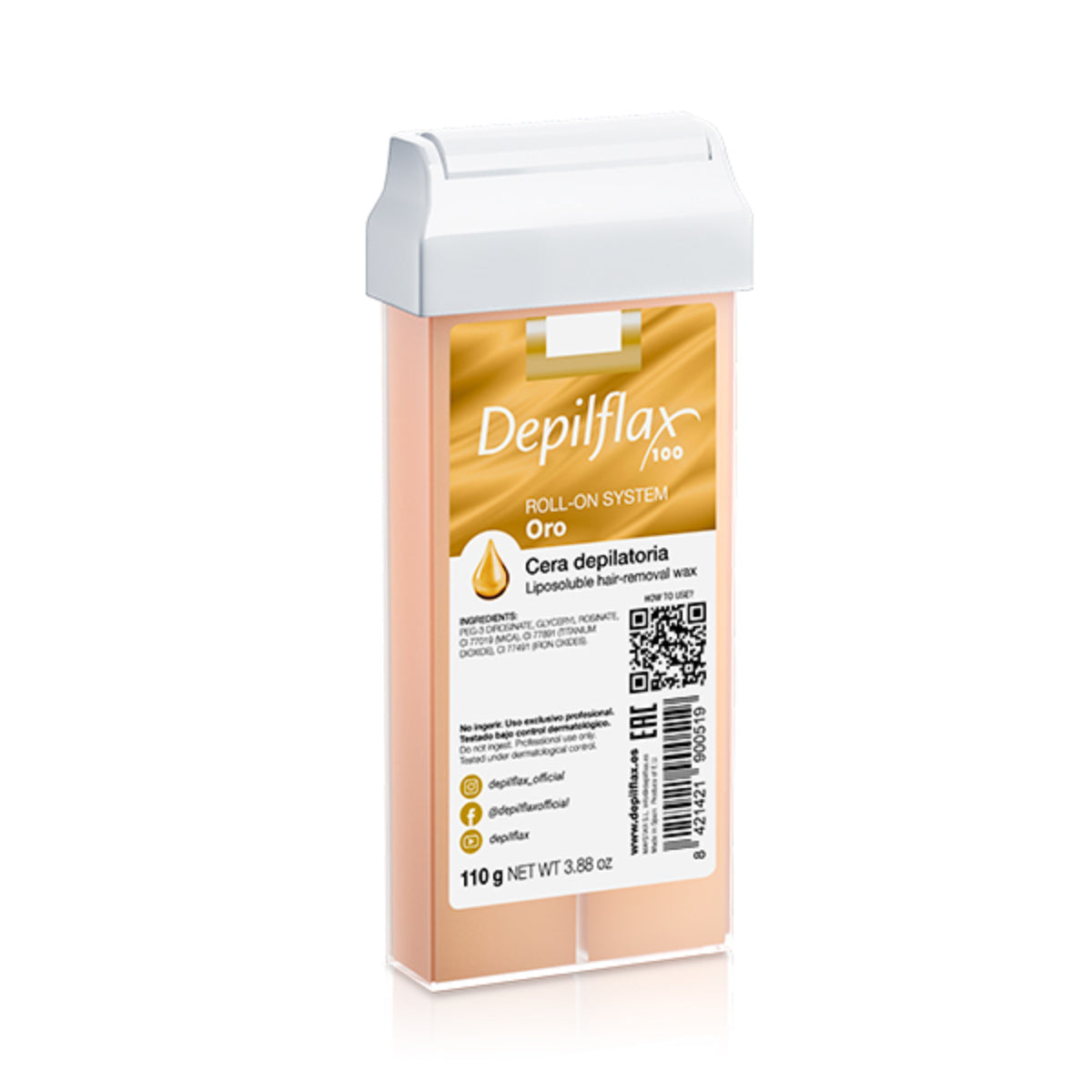 Depilflax 100 κερί αποτρίχωσης, χρυσό ρολό, 110 g