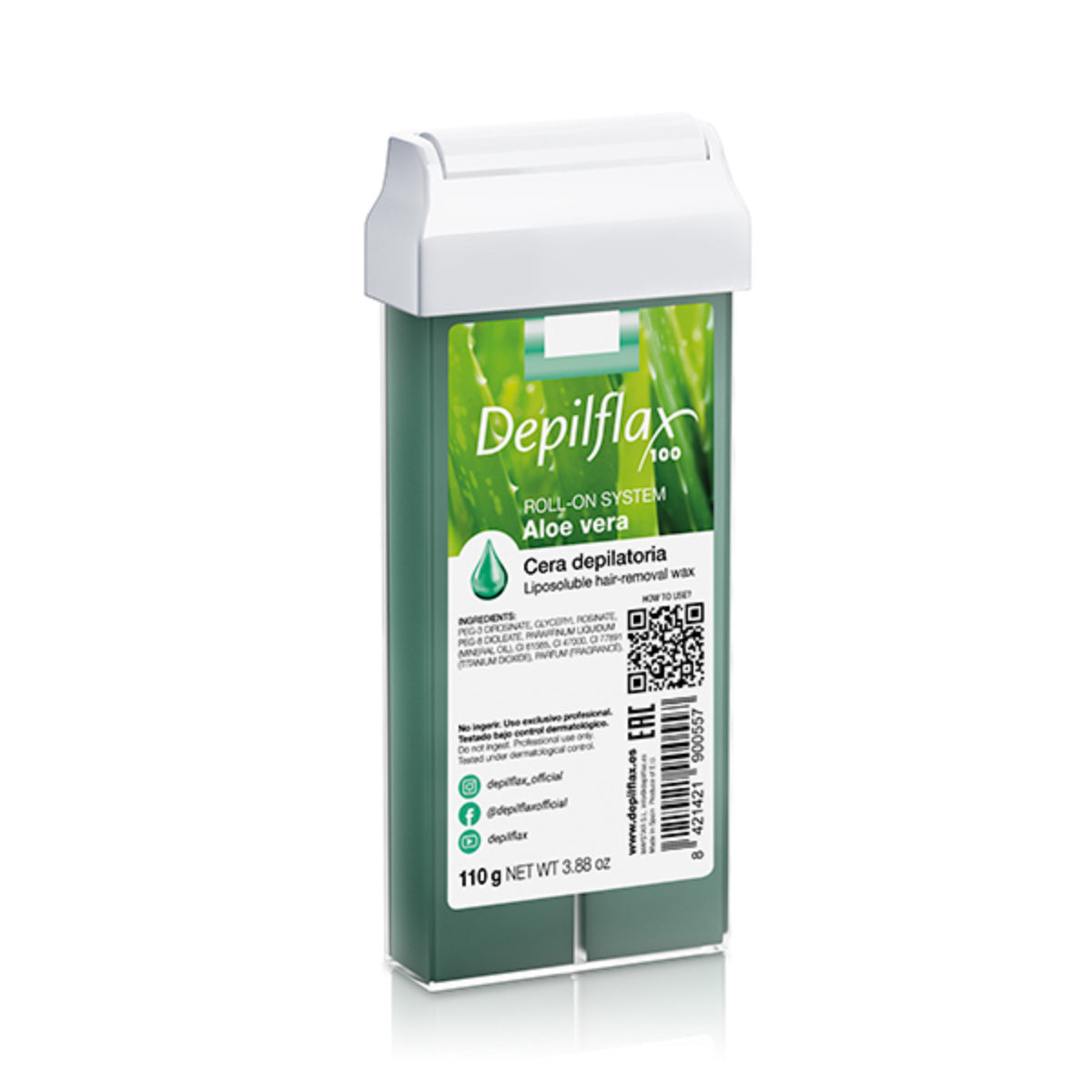 Depilflax 100 κερί αποτρίχωσης, ρολό αλόης βέρα, 110 g