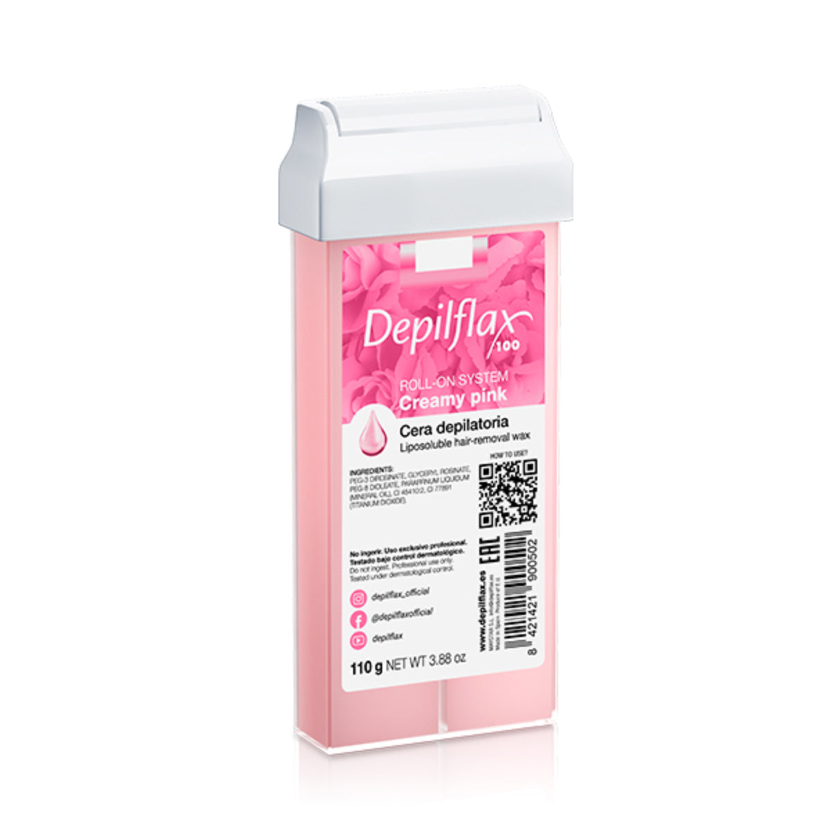 Depilflax 100 κερί αποτρίχωσης ρολό Κρεμώδες ροζ 110 g