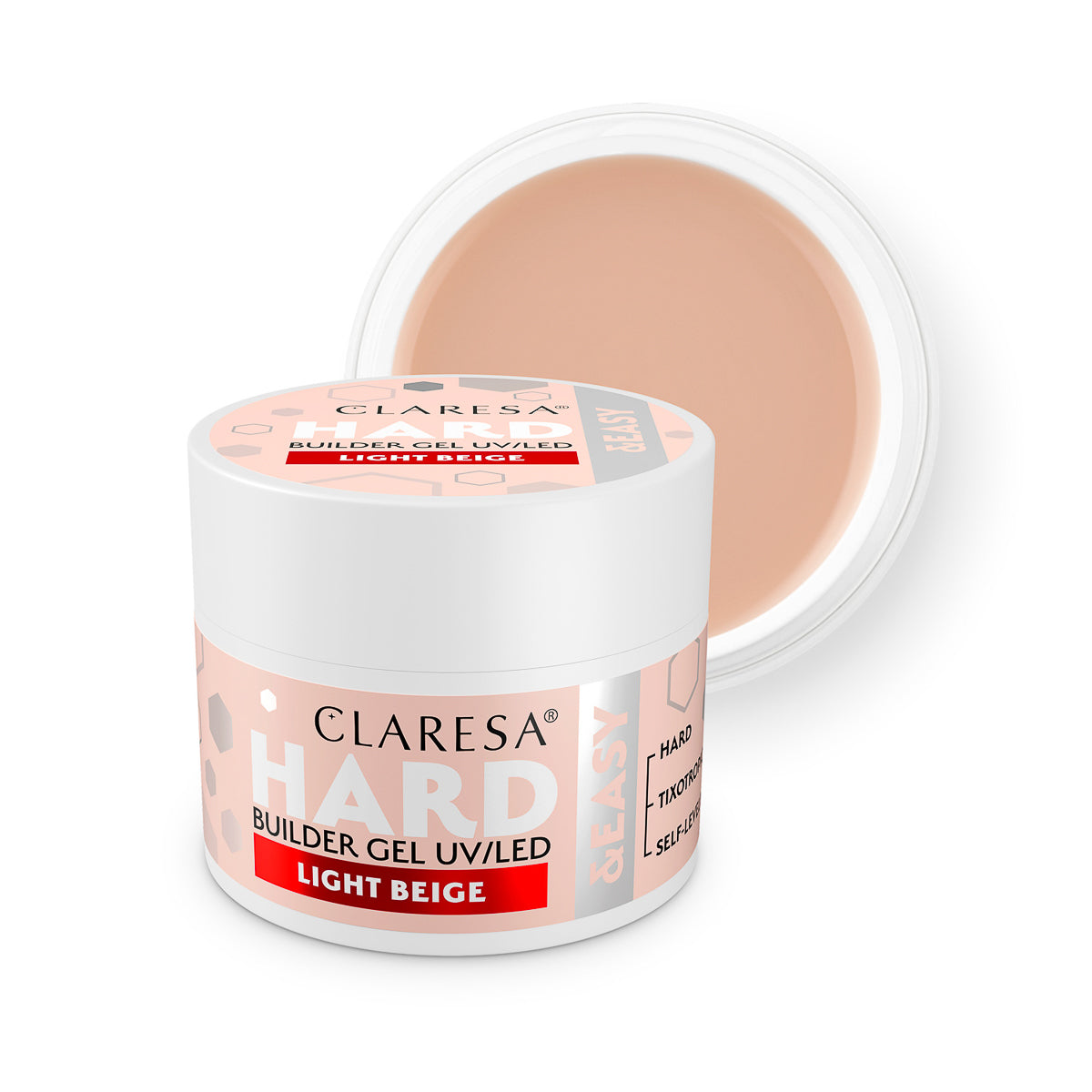 CLARESA HARD&EASY BUILDER GEL ΑΝΟΙΧΤΟ ΜΠΕΖ 45g