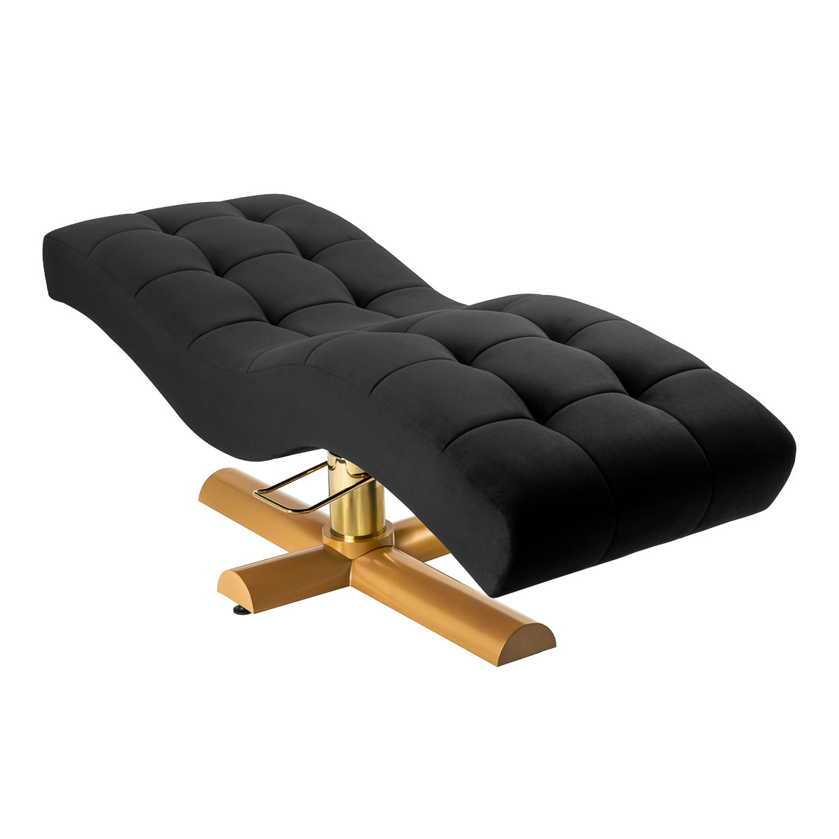 Sillon Corona καρέκλα θεραπειών βλεφαρίδων, μαύρη με χρυσή βάση