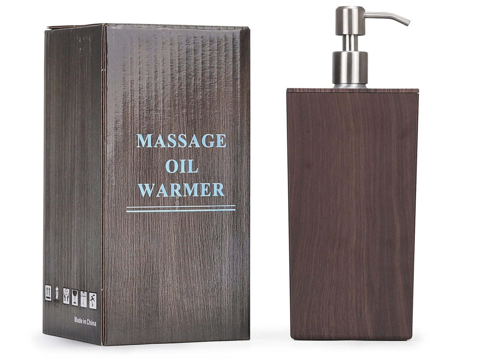 Oil heater, aluminium bottle 300ml, dark brown